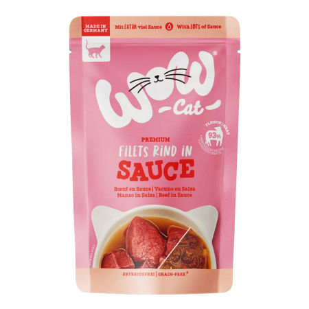 WOW Cat kapsička Sauce Hovězí Adult 85g