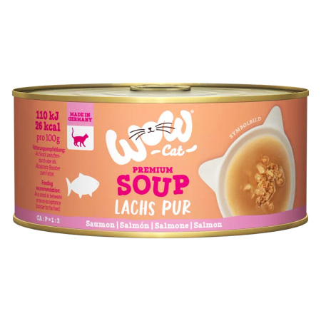 WOW Cat konzerva Soup Lososová polévka Adult 70g