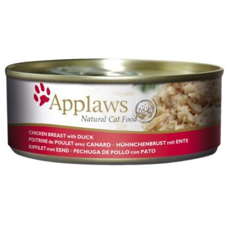 Applaws konzerva Cat kuřecí prsa a kachna 156g