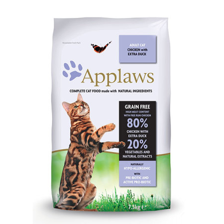 Applaws granule Cat Adult Kuře s kachnou 7,5kg - poškozené balení