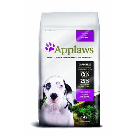 Applaws granule Dog Puppy Large Breed Kuře  7,5kg - poškozené balení
