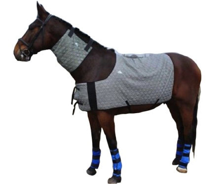 Chladící nákrčník pro koně HyperKewl Horse Neck šedý