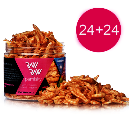 Akce 24+24 Pamlsky Raw Raw Freeze Dried Krevety 22g (DMT 2/21)