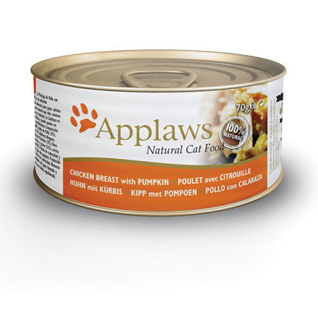 Applaws konzerva Cat Kuřecí prsa s dýní 70g