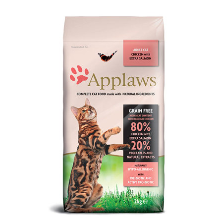 Applaws granule Cat Adult Kuře s lososem 2kg - poškozené balení