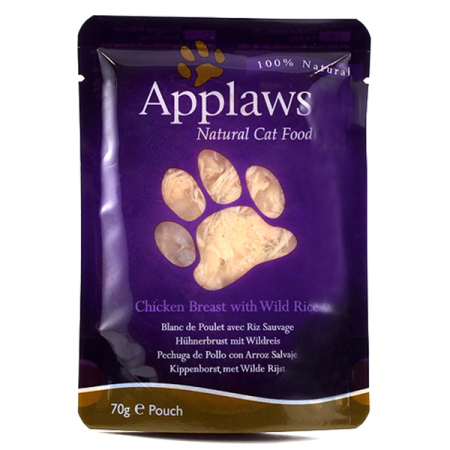 Applaws kapsička Cat Kuřecí prsa a divoká rýže 12x70g