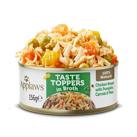 Applaws konzerva Dog Taste Toppers Broth Kuře se zeleninou 156g