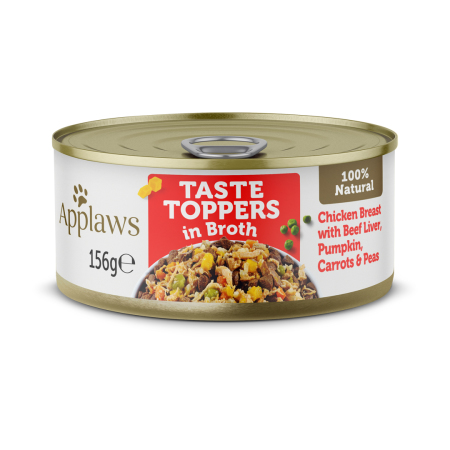 Applaws konzerva Dog Taste Toppers  Broth Kuře s játry 156g