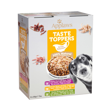 Applaws konzerva Dog Taste Toppers Gravy Multipack 8x156g