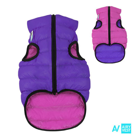AiryVest bunda pro psy růžová/fialová  M 47
