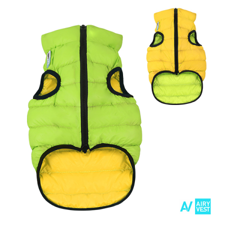 AiryVest bunda pro psy žlutá/zelená