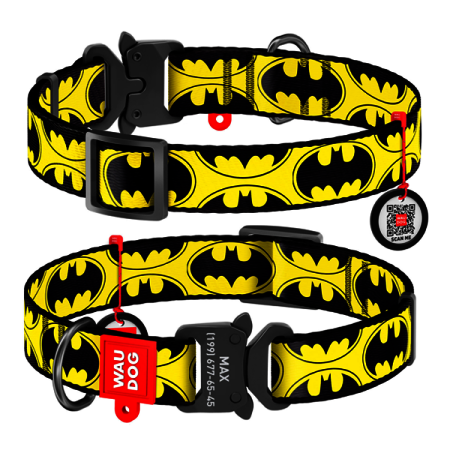 Waudog obojek nylonový DC Batman logo Fastex QR