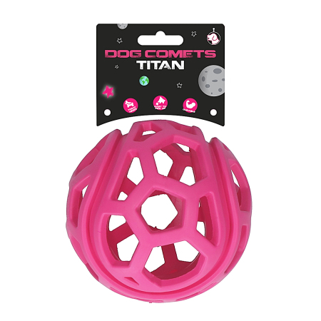 Dog Comets Titan děrovaný míč růžový 11,5cm