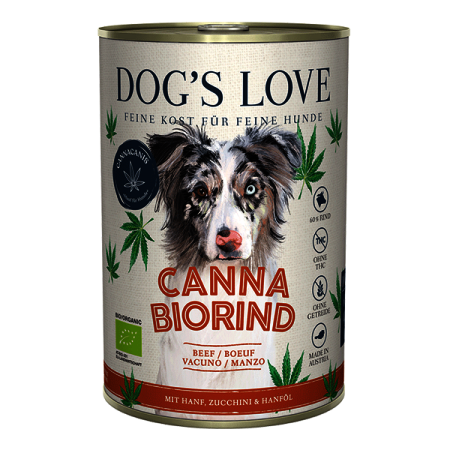 Dog's Love Canna Bio Hovězí Adult konzerva 400g