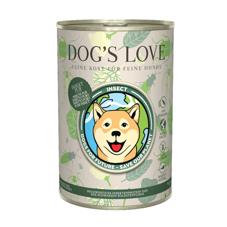 Dog's Love konzerva Hmyz PUR 400g