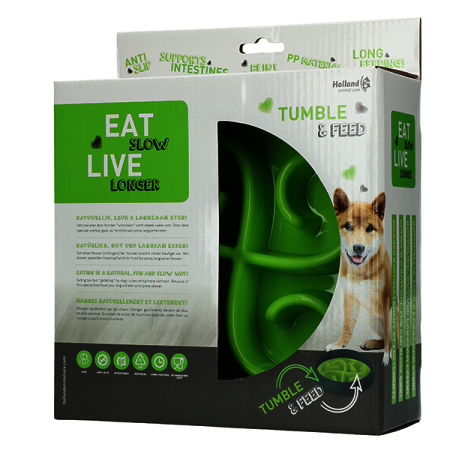 Eat Slow Live Longer zpomalovací miska Tumble zelená 20cm