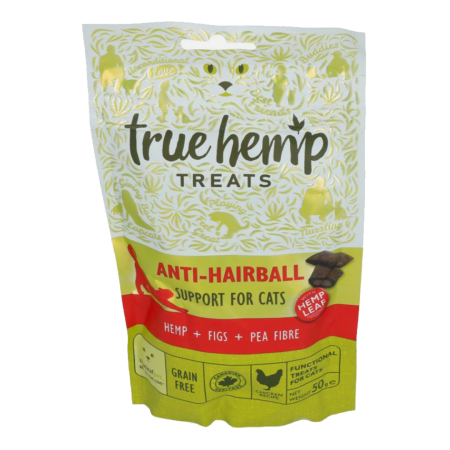 True Hemp Cat Anti Hairball pamlsky pro kočky 50g