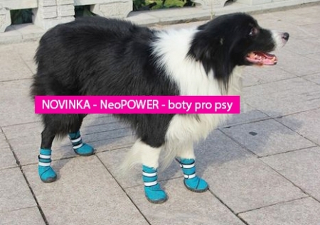 Botičky pro psy NeoPower - sada 4ks, šedé