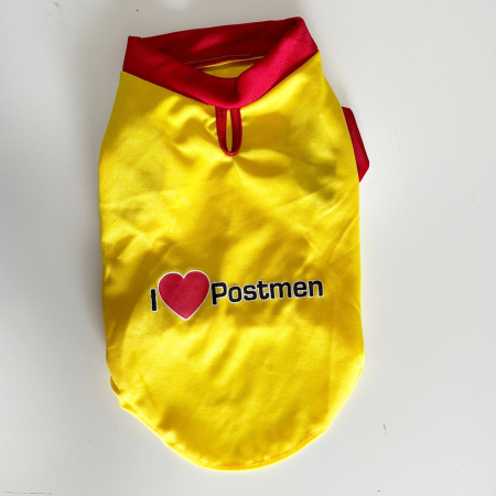 Letní obleček "I Love Postmen" vel. 28cm žlutý 