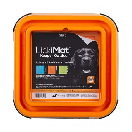 LickiMat Soother TUFF + Keeper Outdoor oranžový + arašídovka ZDARMA