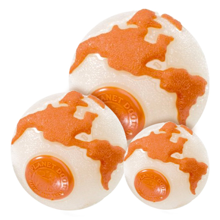 Orbee-Tuff Ball Zeměkoule oranžová   S 5,5cm