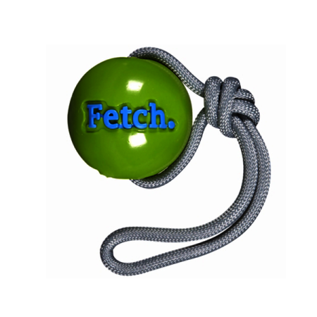 Orbee-Tuff Ball Fetch s provazem 8cm zelený
