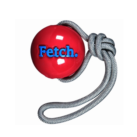 Orbee-Tuff Ball Fetch s provazem 8cm růžový