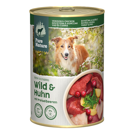 Pure Nature Dog Adult konzerva Zvěřina a Kuře  400g