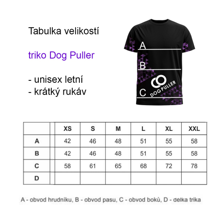 Dog Puller triko černé unisex    XS