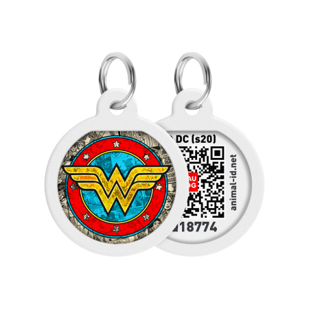 WAUDOG chytrá ID známka s QR tagem DC Wonder Woman logo Original