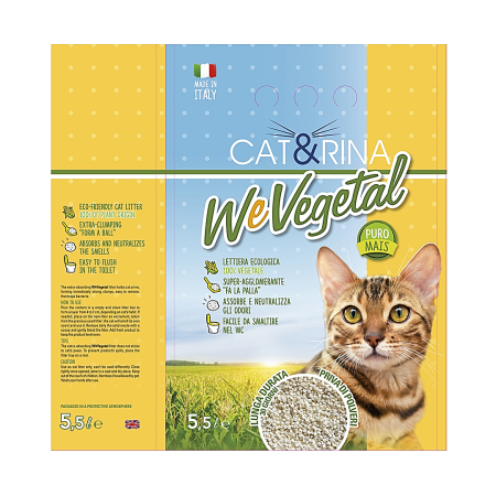 Cat&Rina WeVegetal kukuřičná podestýlka 5,5l 