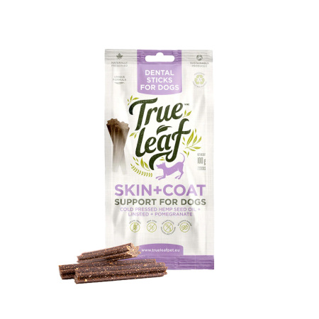 True Leaf Dog Stick Skin & Coat žvýkací tyčky 100g