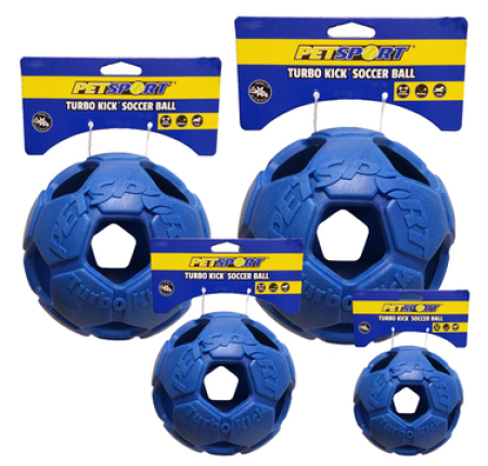 Turbo Kick Soccer Ball - fotbalový míč pro psy, modrý