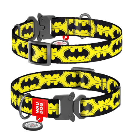 WAUDOG obojek nylonový DC Batman logo Fastex QR