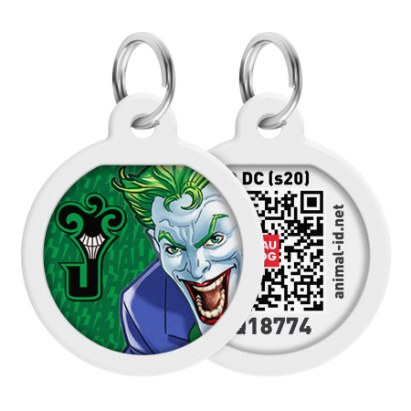Chytrá ID známka s QR tagem Waudog DC Joker green