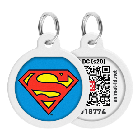 Chytrá ID známka s QR tagem Waudog DC Superman znak