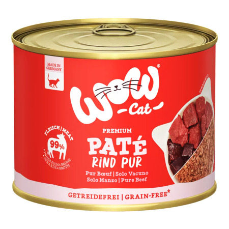 WOW Cat konzerva Paté Hovězí PUR Adult