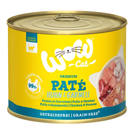 WOW Cat konzerva Paté Kuře s krevetami Kitten/Junior