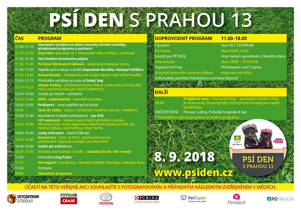 Psí den s Prahou 13 - 8. 9. 2018
