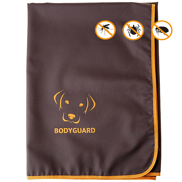 Bodyguard antiparazitní deka pro psy 120 x 80 cm - hnědá