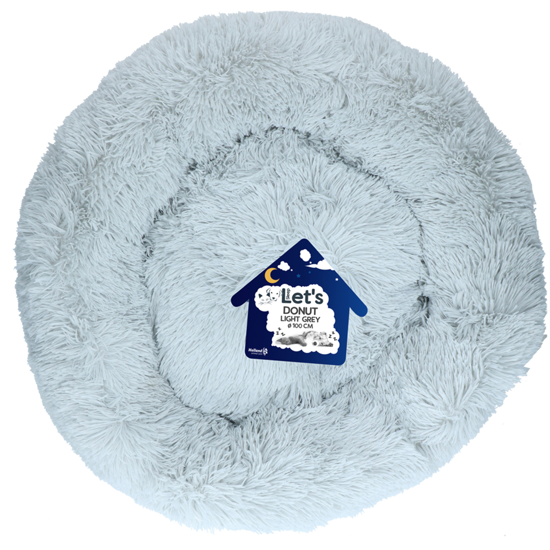 Let´s Sleep Donut pelíšek světle šedý 100cm