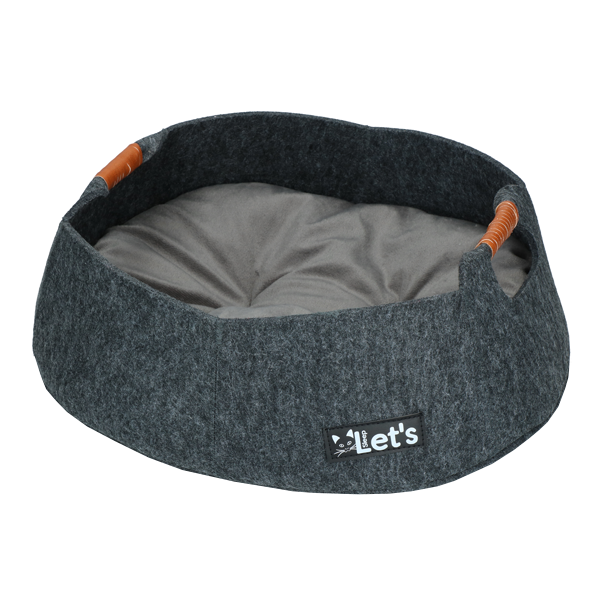 Let´s Sleep Relaxing Basket - pelech s polštářkem - antracit